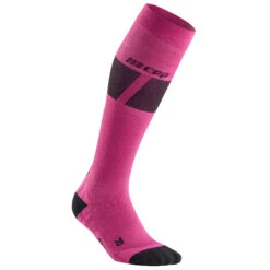 CEP Ski Ultralight Compression Socks Women - Pink/dark Grey -RunGear Elite cep ski ultralight compression socks for women pink dark grey 1 874993