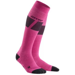 CEP Ski Ultralight Compression Socks Women - Pink/dark Grey