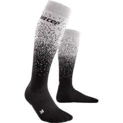 CEP Snowfall Skiing Compression Socks Women - Black/off White