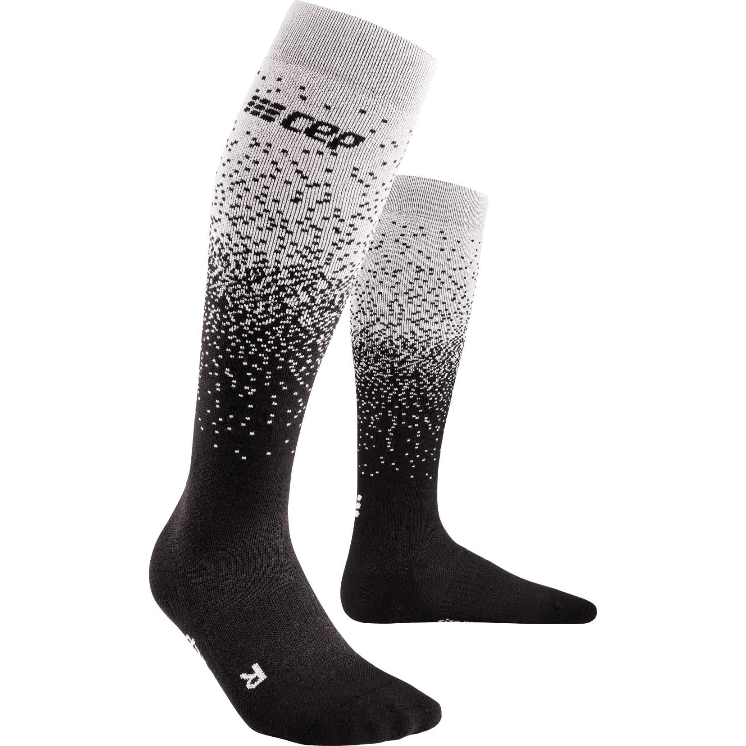 CEP Snowfall Skiing Compression Socks Women - Black/off White 1 CEP Snowfall Skiing Compression Socks Women - Black/off White