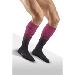 CEP Snowfall Skiing Compression Socks - Black/purple -RunGear Elite cep snowfall skiing compression socks black purple 1 1553535