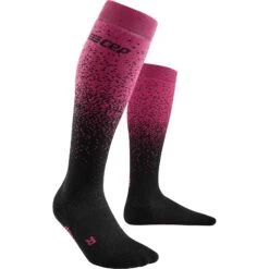 CEP Snowfall Skiing Compression Socks Women - Black/purple