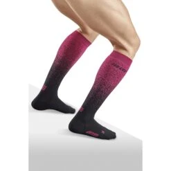 CEP Snowfall Skiing Compression Socks - Black/purple -RunGear Elite cep snowfall skiing compression socks black purple 2 1553536