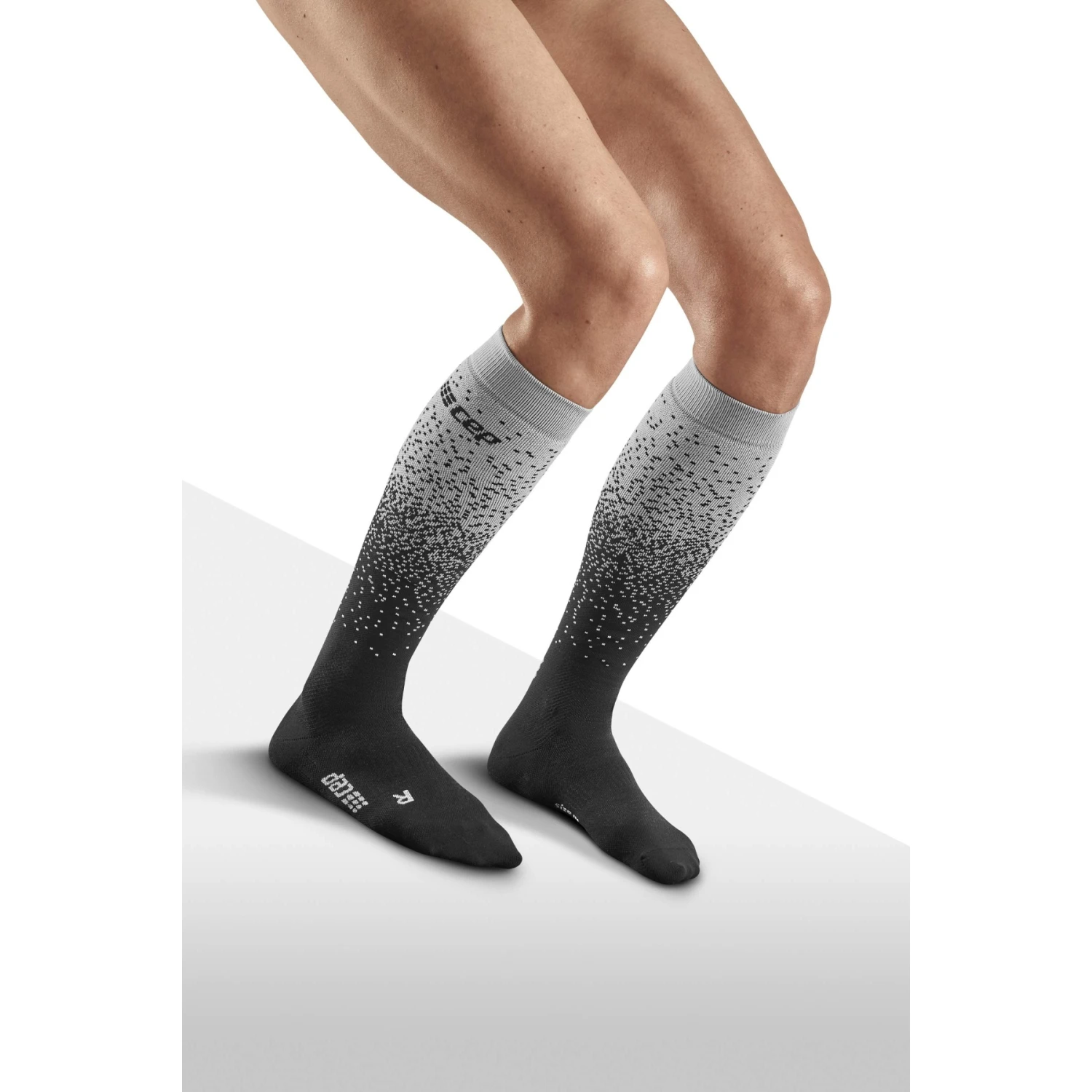 CEP Snowfall Skiing Compression Socks Women - Black/off White 6 CEP Snowfall Skiing Compression Socks Women - Black/off White - Image 6