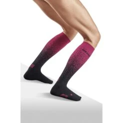 CEP Snowfall Skiing Compression Socks Women - Black/purple -RunGear Elite cep snowfall skiing compression socks women black purple 2 1553542