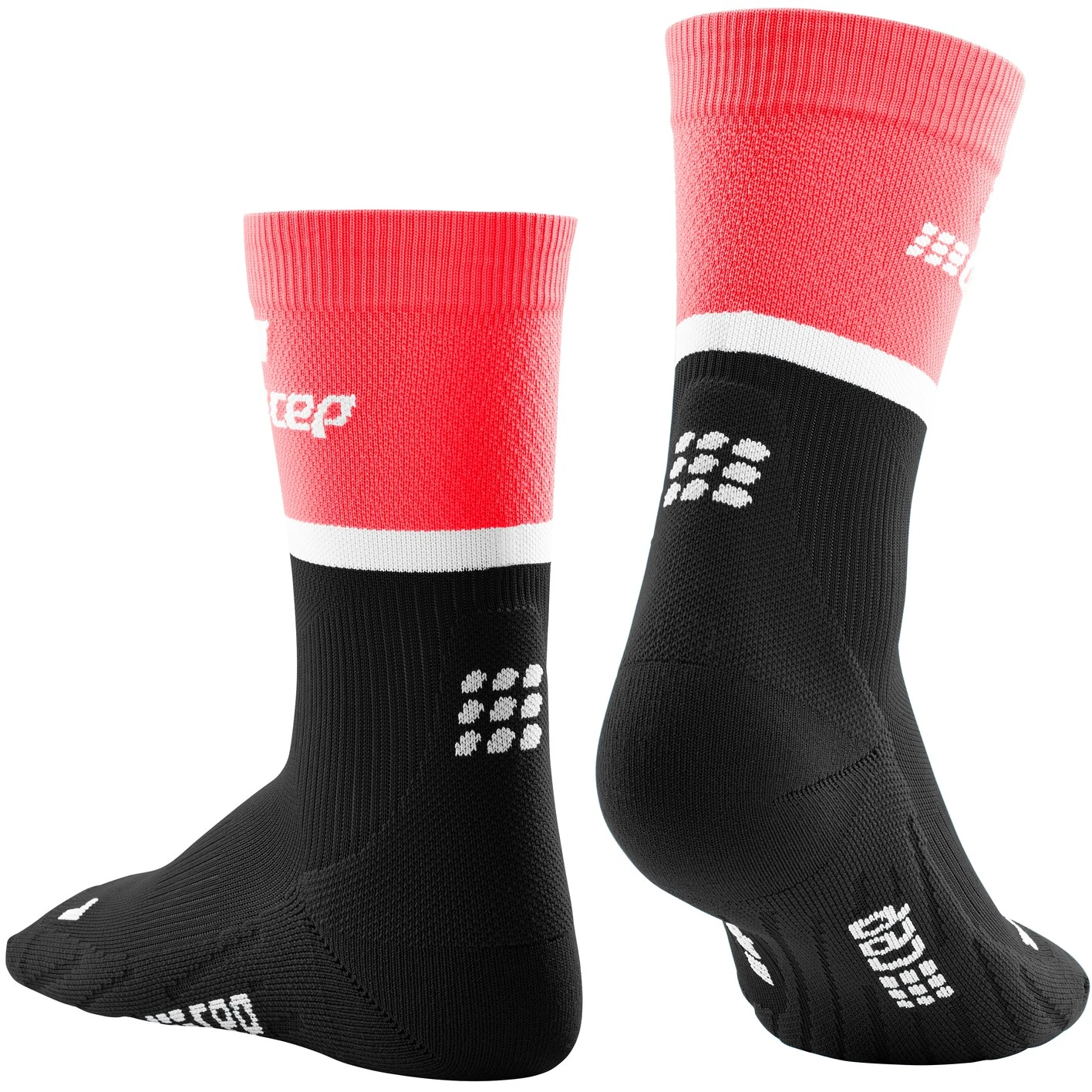 CEP The Run Mid Cut Compression Socks V4 Women - Pink/black 2 CEP The Run Mid Cut Compression Socks V4 Women - Pink/black - Image 2