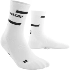 CEP The Run Mid Cut Compression Socks V4 - White