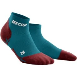 CEP Ultralight Low Cut Compression Socks Women - Petrol/dark Red