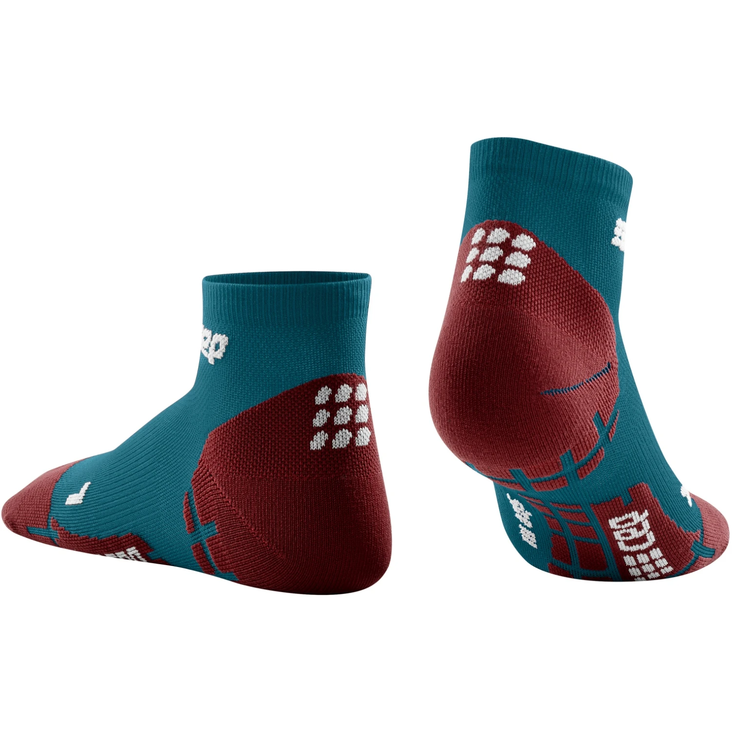 CEP Ultralight Low Cut Compression Socks Women - Petrol/dark Red 2 CEP Ultralight Low Cut Compression Socks Women - Petrol/dark Red - Image 2