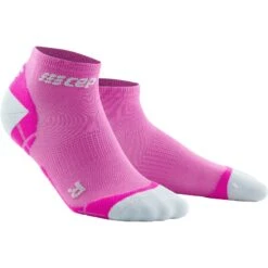 CEP Ultralight Low Cut Compression Socks Women - Pink/light Grey
