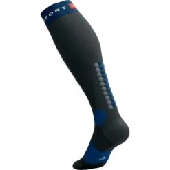 Compressport Alpine Ski Full Compression Socks - Black/estate Blue -RunGear Elite compressport alpine ski full compression socks black estate blue 6 1497958