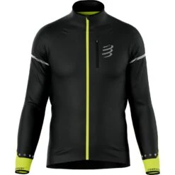 Compressport Hurricane Windproof Flash Jacket - Black/fluo Yellow