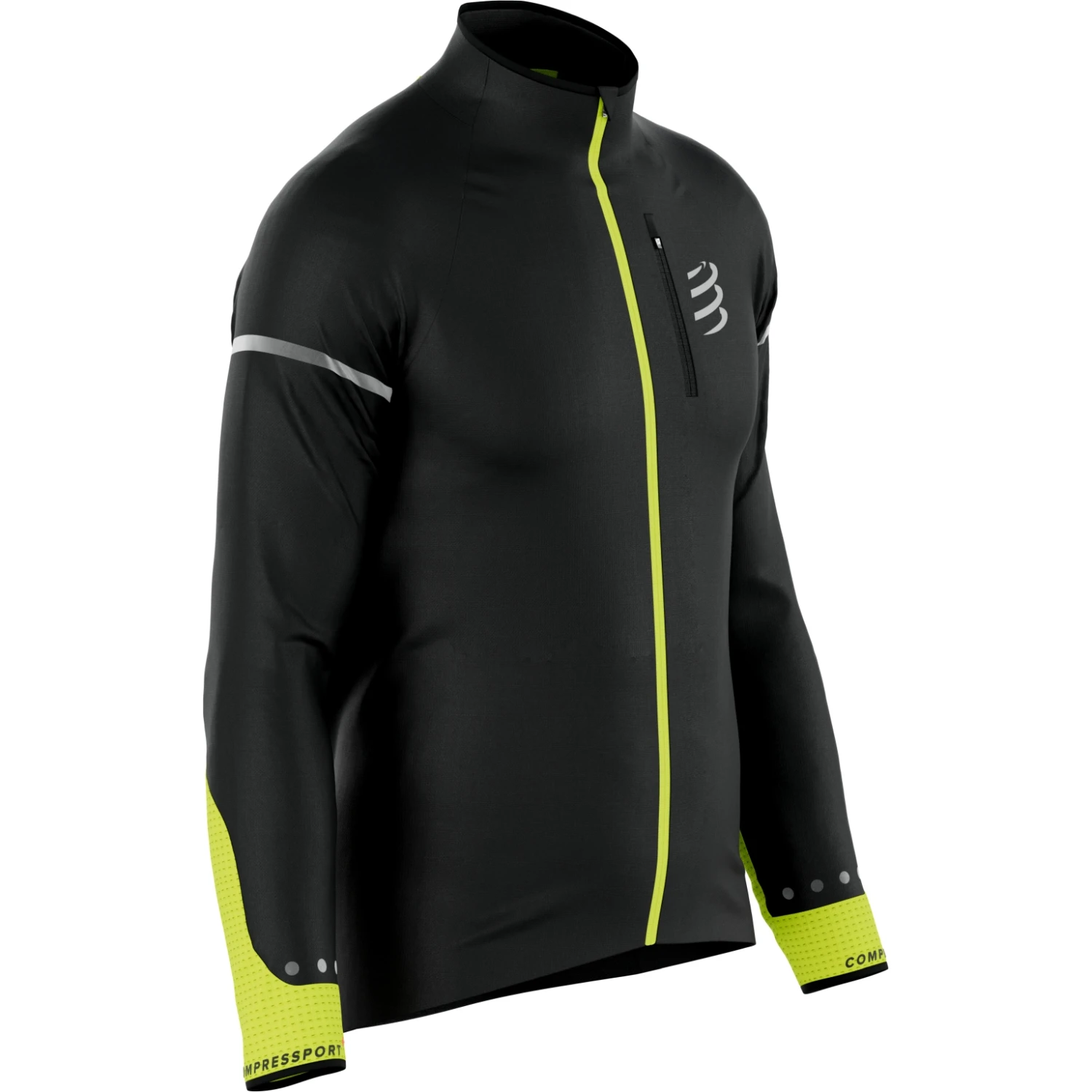 Compressport Hurricane Windproof Flash Jacket - Black/fluo Yellow 8 Compressport Hurricane Windproof Flash Jacket - Black/fluo Yellow - Image 8
