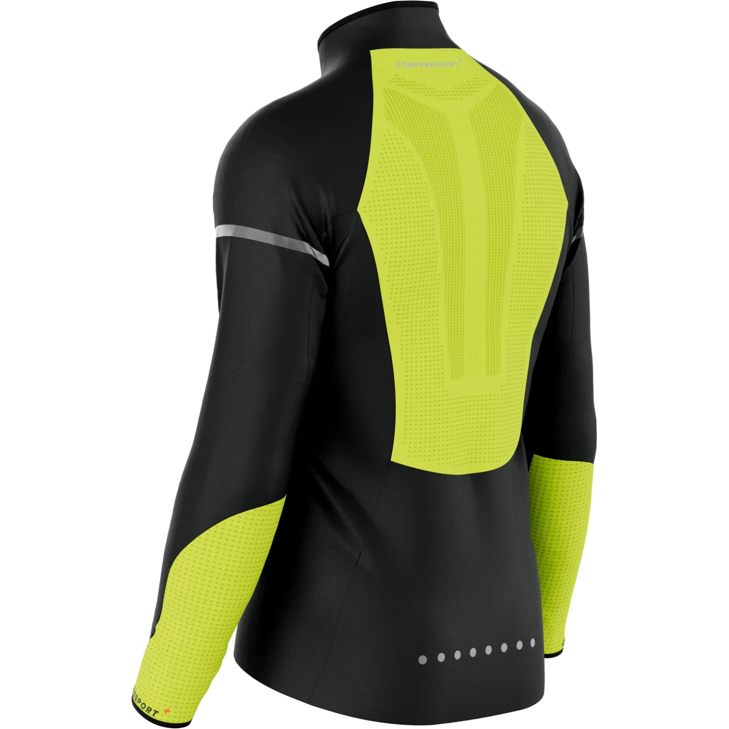Compressport Hurricane Windproof Flash Jacket - Black/fluo Yellow 4 Compressport Hurricane Windproof Flash Jacket - Black/fluo Yellow - Image 4