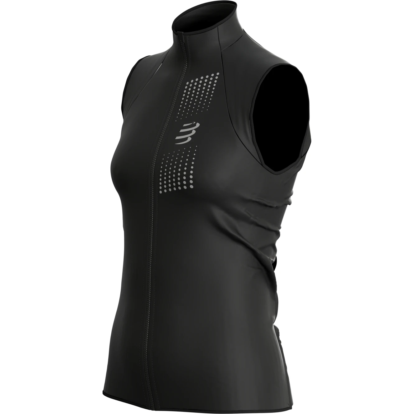 Compressport Hurricane Windproof Vest Women - Black AW00123B 2 Compressport Hurricane Windproof Vest Women - Black AW00123B - Image 2