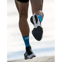 Compressport Mid Compression Socks - Mosaic Blue/black -RunGear Elite compressport mid compression socks mosaic blue black 2 1558782