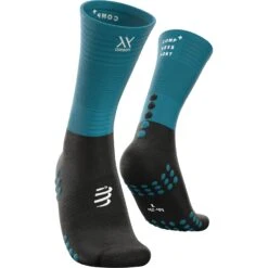 Compressport Mid Compression Socks - Mosaic Blue/black