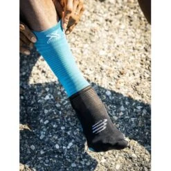 Compressport Mid Compression Socks - Mosaic Blue/black -RunGear Elite compressport mid compression socks mosaic blue black 3 1558783