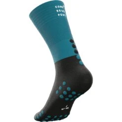 Compressport Mid Compression Socks - Mosaic Blue/black -RunGear Elite compressport mid compression socks mosaic blue black 9 1499247