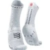 Compressport Pro Racing Compression Socks V4.0 Run High - White/alloy