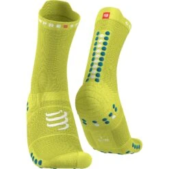 Compressport Pro Racing Compression Socks V4.0 Run High - Primerose/fjord Blue