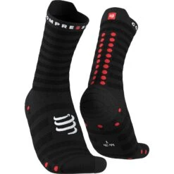 Compressport Pro Racing Compression Socks V4.0 Ultralight Run High - Black/red