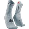Compressport Pro Racing Compression Socks V4.0 Ultralight Run High - White/alloy