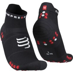 Compressport Pro Racing Compression Socks V4.0 Run Low - Black/red