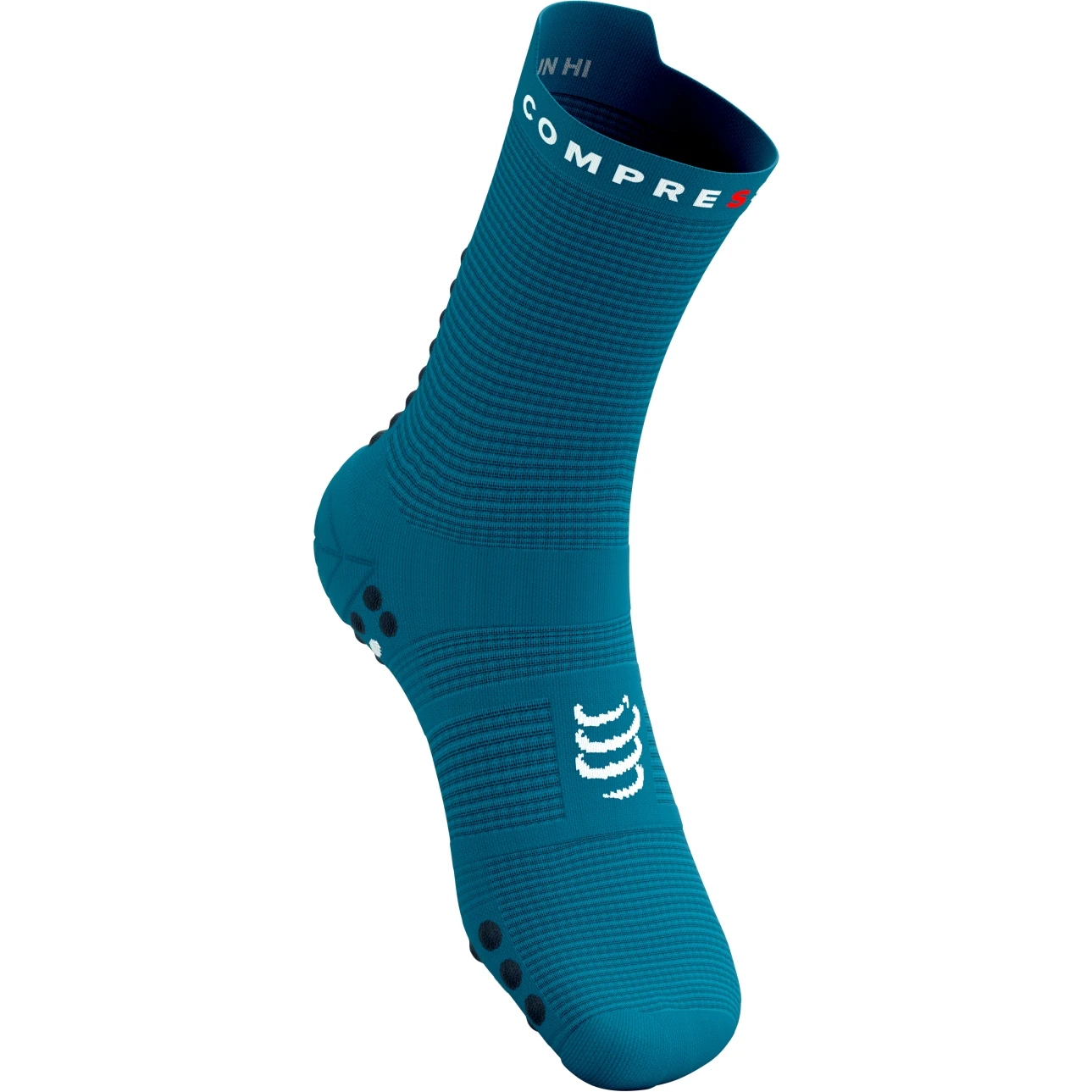 Compressport Pro Racing Compression Socks V4.0 Run High - Mosaic Blue/magnet 2 Compressport Pro Racing Compression Socks V4.0 Run High - Mosaic Blue/magnet - Image 2