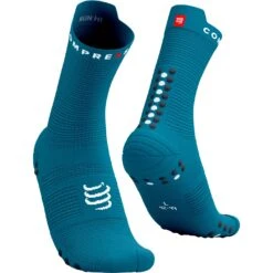 Compressport Pro Racing Compression Socks V4.0 Run High - Mosaic Blue/magnet