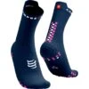 Compressport Pro Racing Compression Socks V4.0 Run High - Mood Indigo/magenta