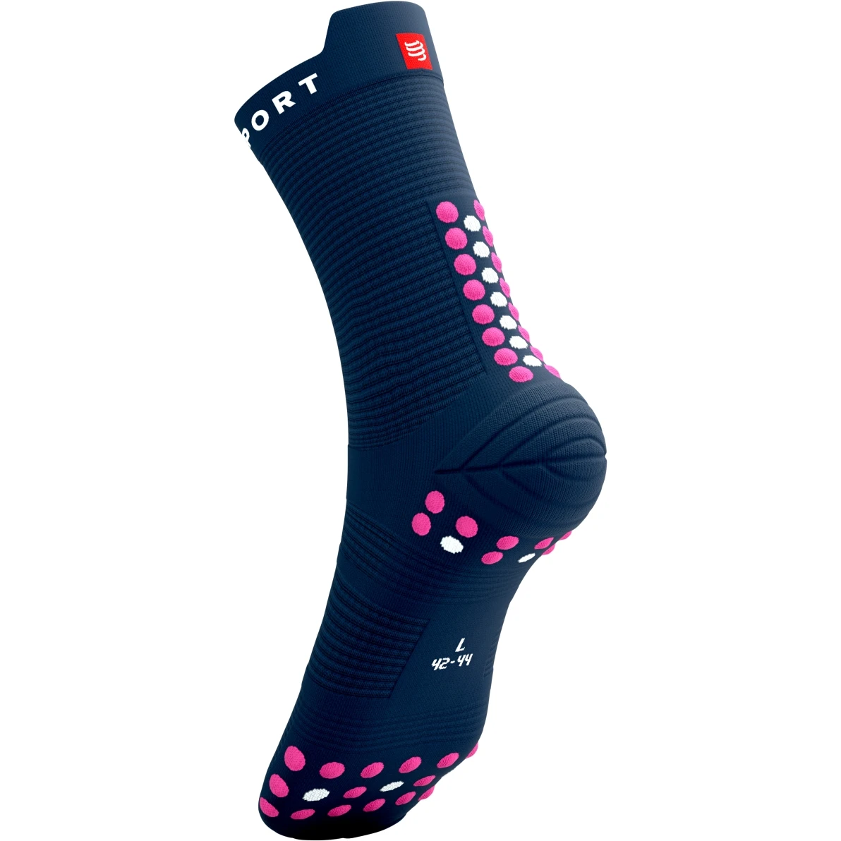 Compressport Pro Racing Compression Socks V4.0 Run High - Mood Indigo/magenta 6 Compressport Pro Racing Compression Socks V4.0 Run High - Mood Indigo/magenta - Image 6