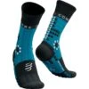 Compressport Pro Racing Compression Socks Winter Trail - Mosaic Blue/black