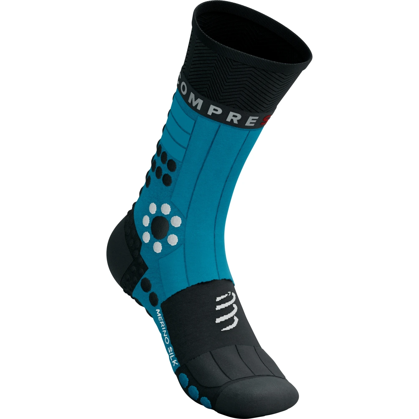 Compressport Pro Racing Compression Socks Winter Trail - Mosaic Blue/black 2 Compressport Pro Racing Compression Socks Winter Trail - Mosaic Blue/black - Image 2