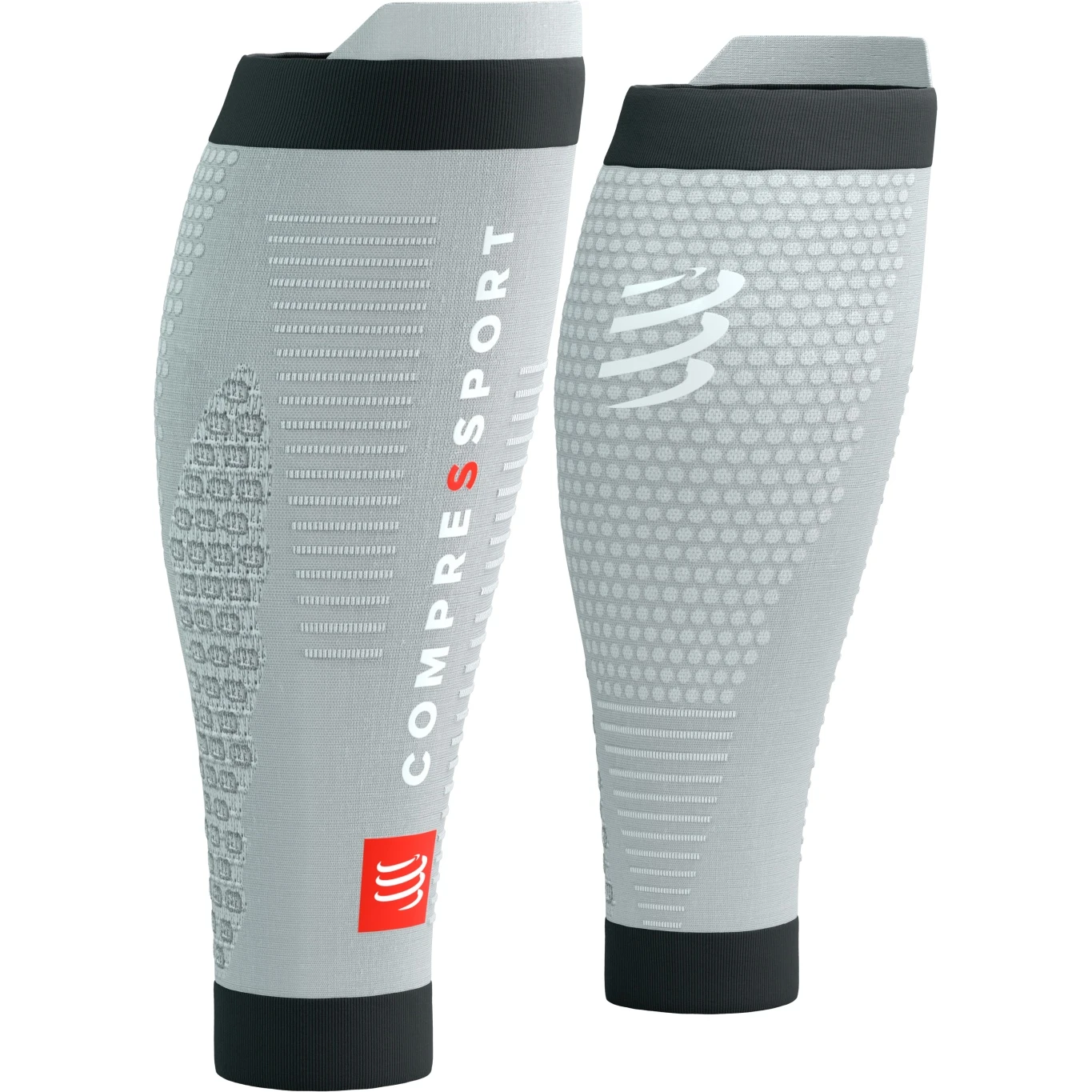 Compressport R2 3.0 Compression Calf Sleeves - Grey Melange/black 1 Compressport R2 3.0 Compression Calf Sleeves - Grey Melange/black