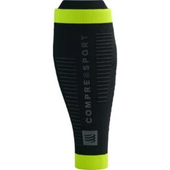 Compressport R2 3.0 Flash Compression Calf Sleeves - Black/fluo Yellow -RunGear Elite compressport r2 3 1500209