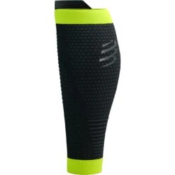Compressport R2 3.0 Flash Compression Calf Sleeves - Black/fluo Yellow -RunGear Elite compressport r2 3 1500214