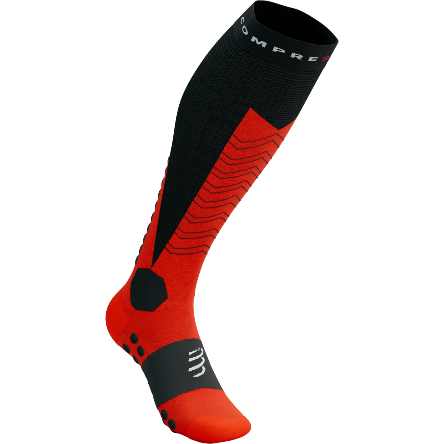 Compressport Ski Mountaineering Full Compression Socks - Black/red 2 Compressport Ski Mountaineering Full Compression Socks - Black/red - Image 2