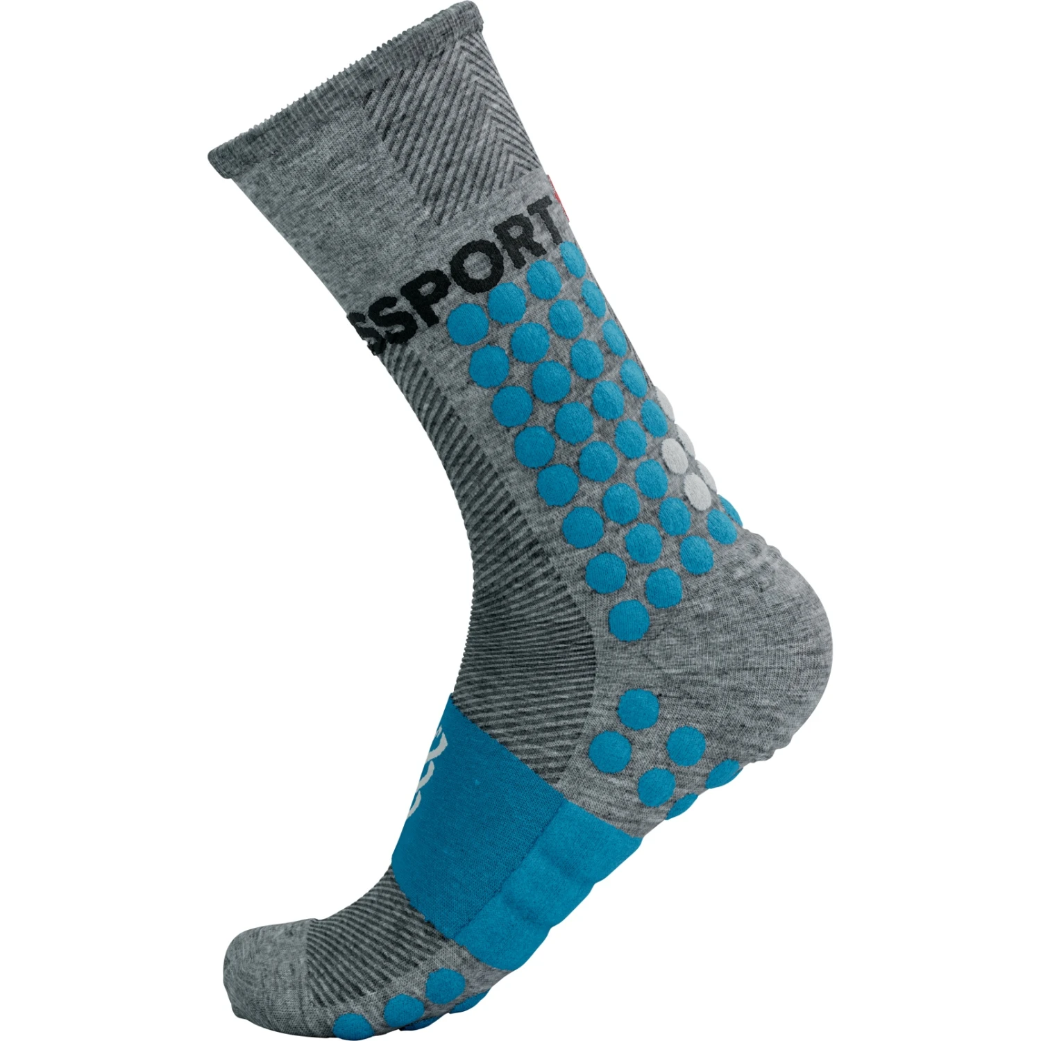 Compressport Ultra Trail Compression Socks - Grey Melange/hawaiian Ocean 5 Compressport Ultra Trail Compression Socks - Grey Melange/hawaiian Ocean - Image 5