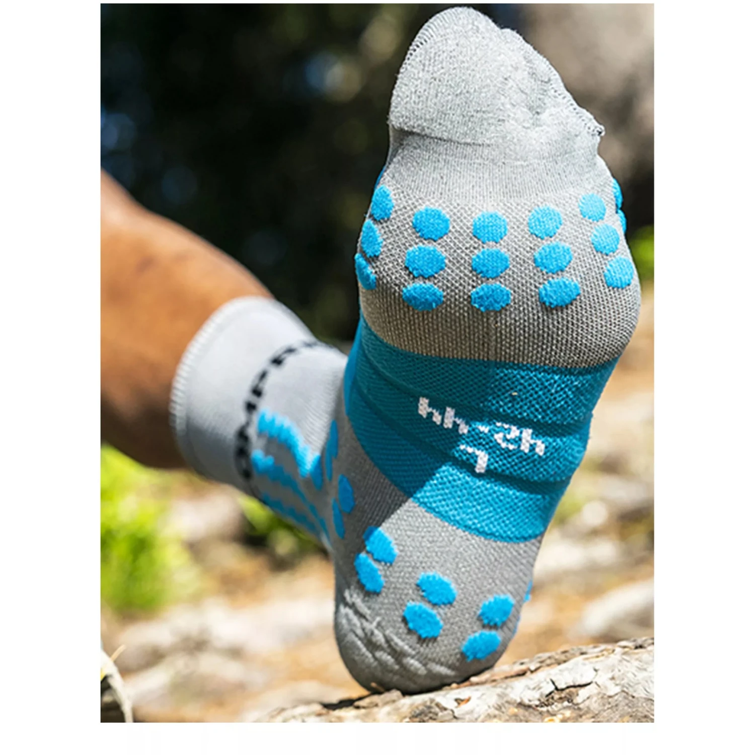 Compressport Ultra Trail Compression Socks - Grey Melange/hawaiian Ocean 11 Compressport Ultra Trail Compression Socks - Grey Melange/hawaiian Ocean - Image 11