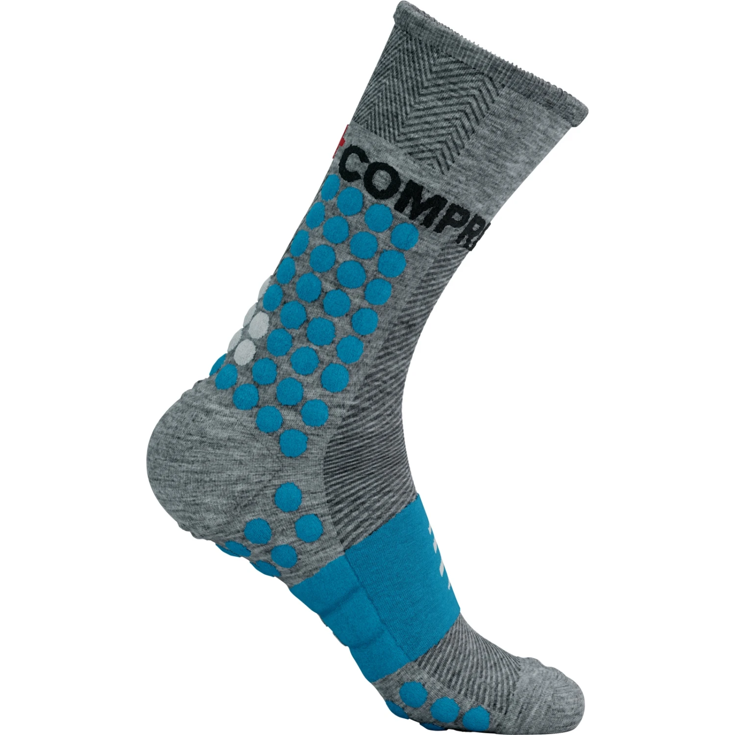 Compressport Ultra Trail Compression Socks - Grey Melange/hawaiian Ocean 9 Compressport Ultra Trail Compression Socks - Grey Melange/hawaiian Ocean - Image 9