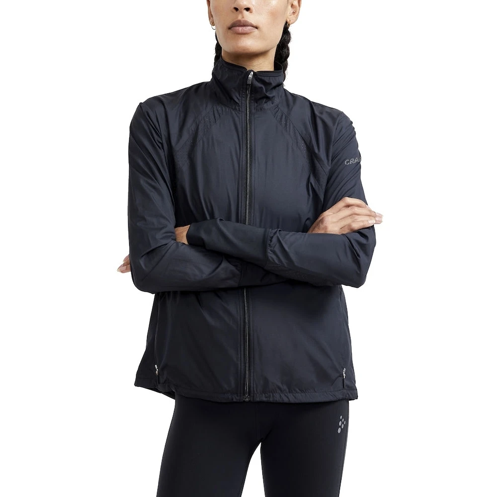 CRAFT ADV Essence Women's Wind Jacket - Black 4 CRAFT ADV Essence Women's Wind Jacket - Black - Image 4