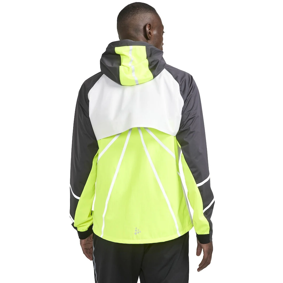 CRAFT Pro Hydro Lumen Men's Running Jacket - Ash White-Slate 2 CRAFT Pro Hydro Lumen Men's Running Jacket - Ash White-Slate - Image 2