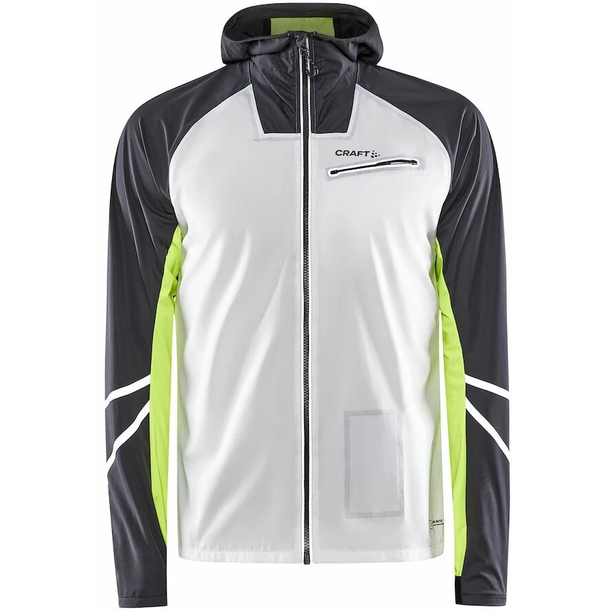 CRAFT Pro Hydro Lumen Men's Running Jacket - Ash White-Slate 7 CRAFT Pro Hydro Lumen Men's Running Jacket - Ash White-Slate - Image 7