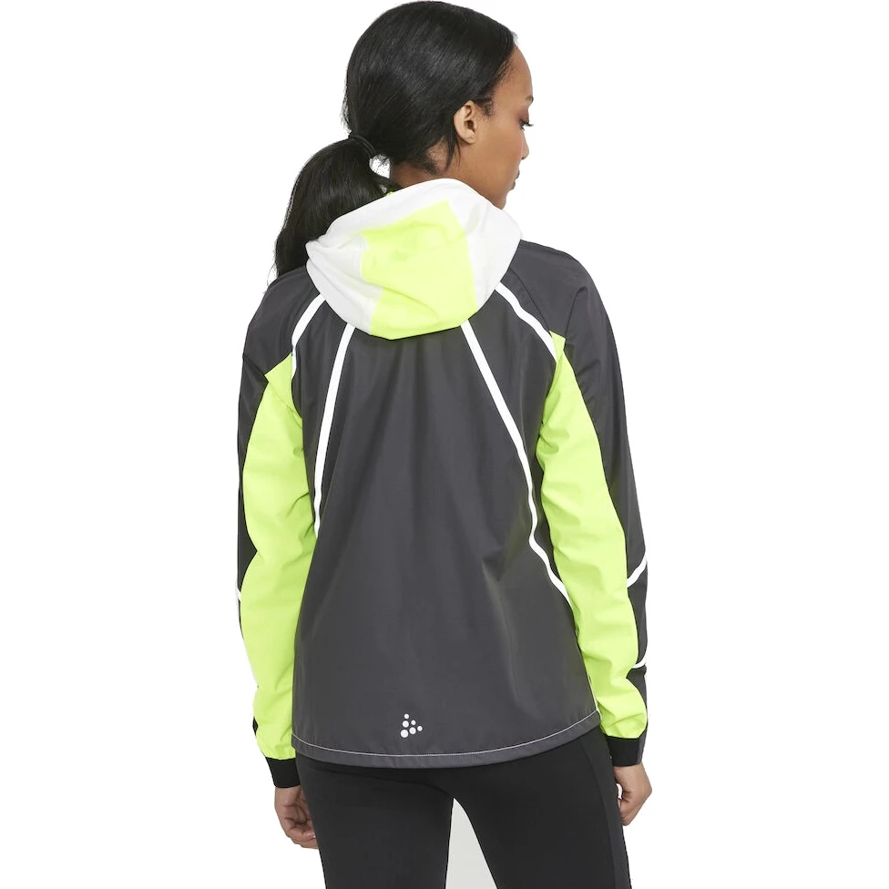 CRAFT Pro Hydro Lumen Women's Running Jacket - Ash White-Slate 2 CRAFT Pro Hydro Lumen Women's Running Jacket - Ash White-Slate - Image 2