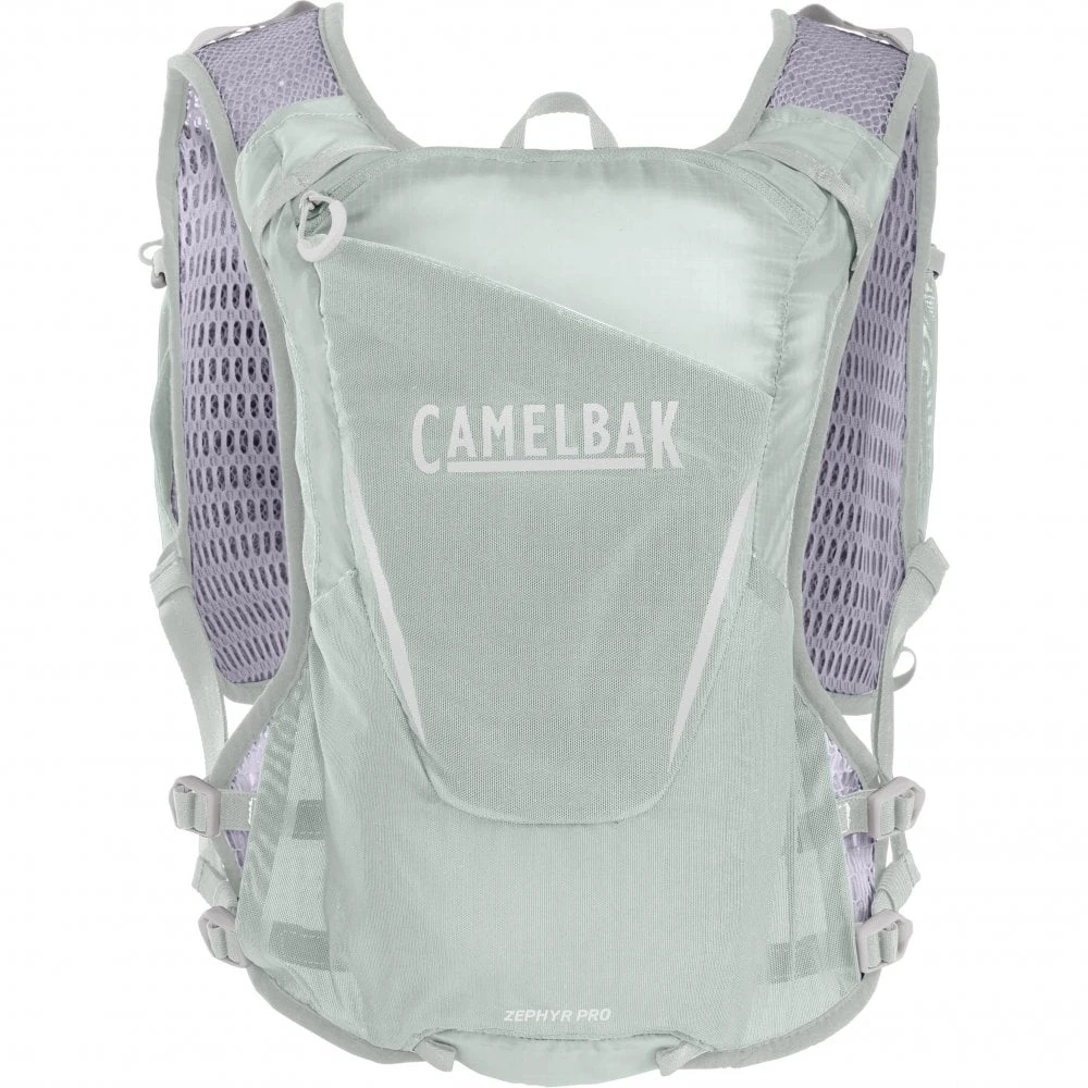 CamelBak Women Zephyr Pro Hydration Running Vest - Sky Grey/Lavender Blue 2 CamelBak Women Zephyr Pro Hydration Running Vest - Sky Grey/Lavender Blue - Image 2