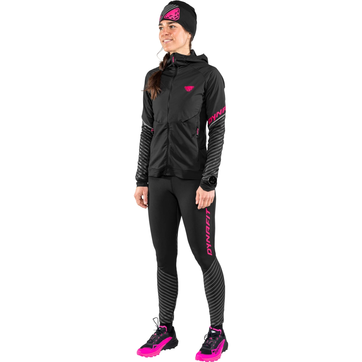 Dynafit Reflective Tights Women - Black Out Pink Glo 5 Dynafit Reflective Tights Women - Black Out Pink Glo - Image 5