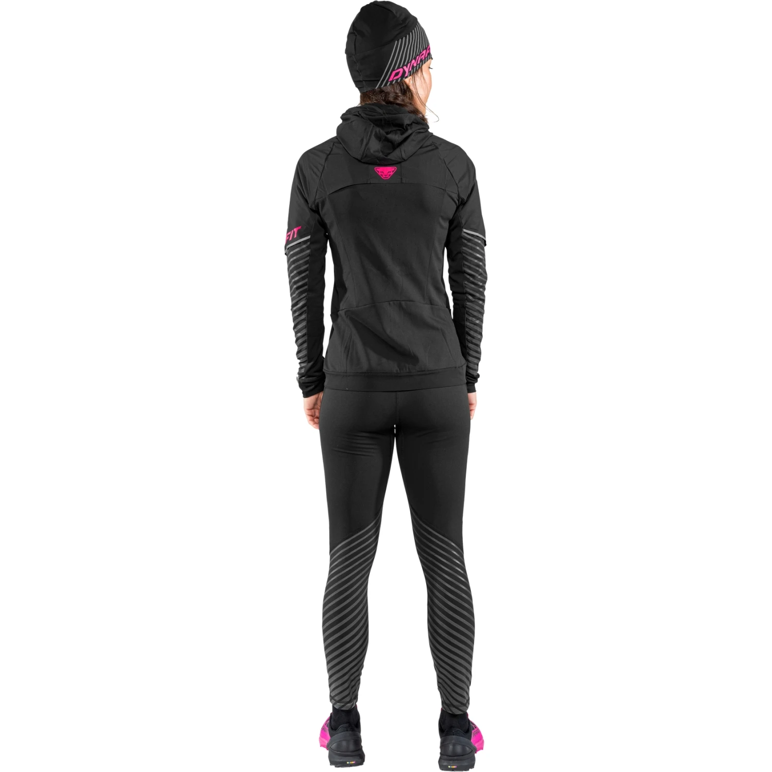Dynafit Reflective Tights Women - Black Out Pink Glo 4 Dynafit Reflective Tights Women - Black Out Pink Glo - Image 4