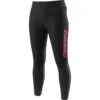 Dynafit Reflective Tights Women - Black Out Pink Glo