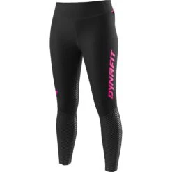 Dynafit Reflective Tights Women - Black Out Pink Glo
